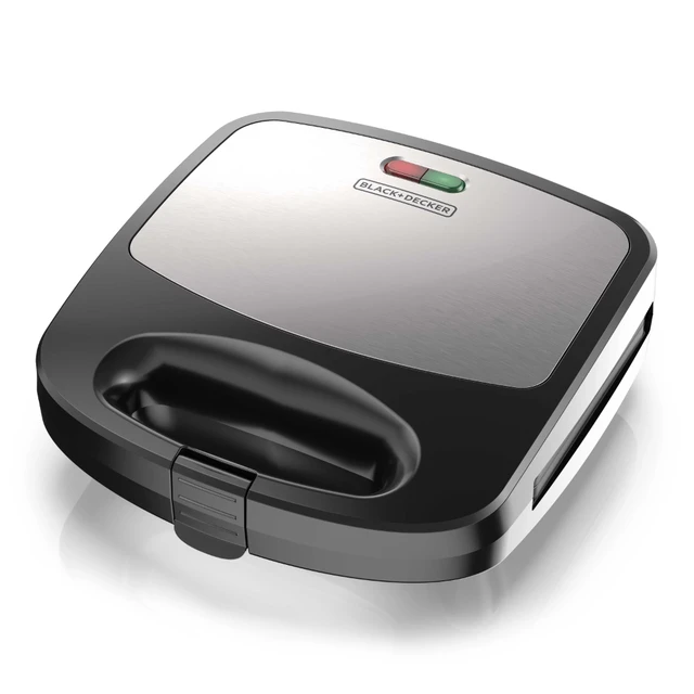 Black & Decker Double Flip Waffle Maker - 1200W - Black