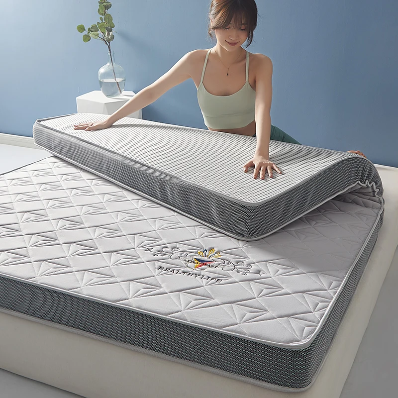 Class A Knitted Embroidered Latex Mattress Memory Foam  Thickened Tatami Mat  Twin Bed Queen Mattress Floor Mattress