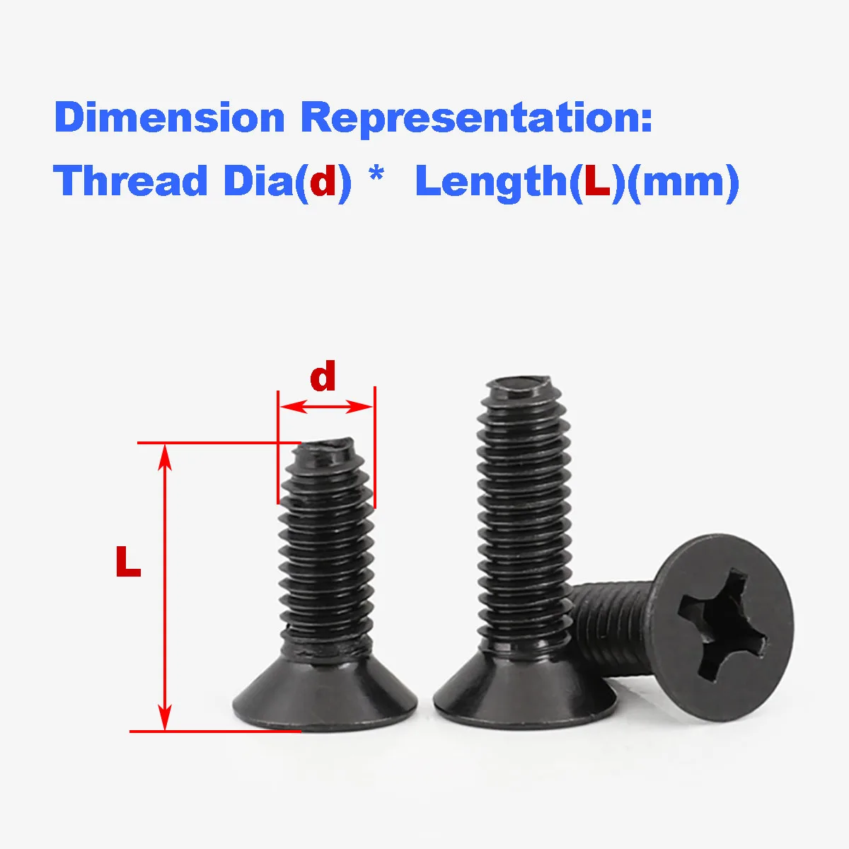 

Black Countersunk Triangular Screw/Blue Zinc Flat Head Cross Triangular Self-Tapping Self-Locking Screw M3M4M5M6