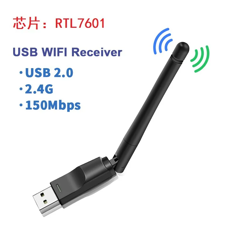 

MT7601 Mini USB WiFi Adapter Wireless Network Card 150Mbps Wi-Fi Receiver Dongle for PC Desktop Laptop 2.4GHz