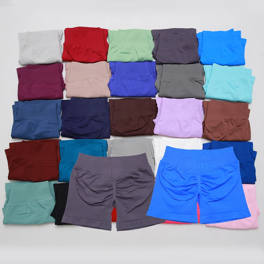 Sports shorts running shorts yoga shorts workout shorts seamless shorts Impact Shorts D Women 4.5 inch Seamless Scrunch Bum Gym Shorts Low Waist Yoga Workout Biker Short Fitness Short