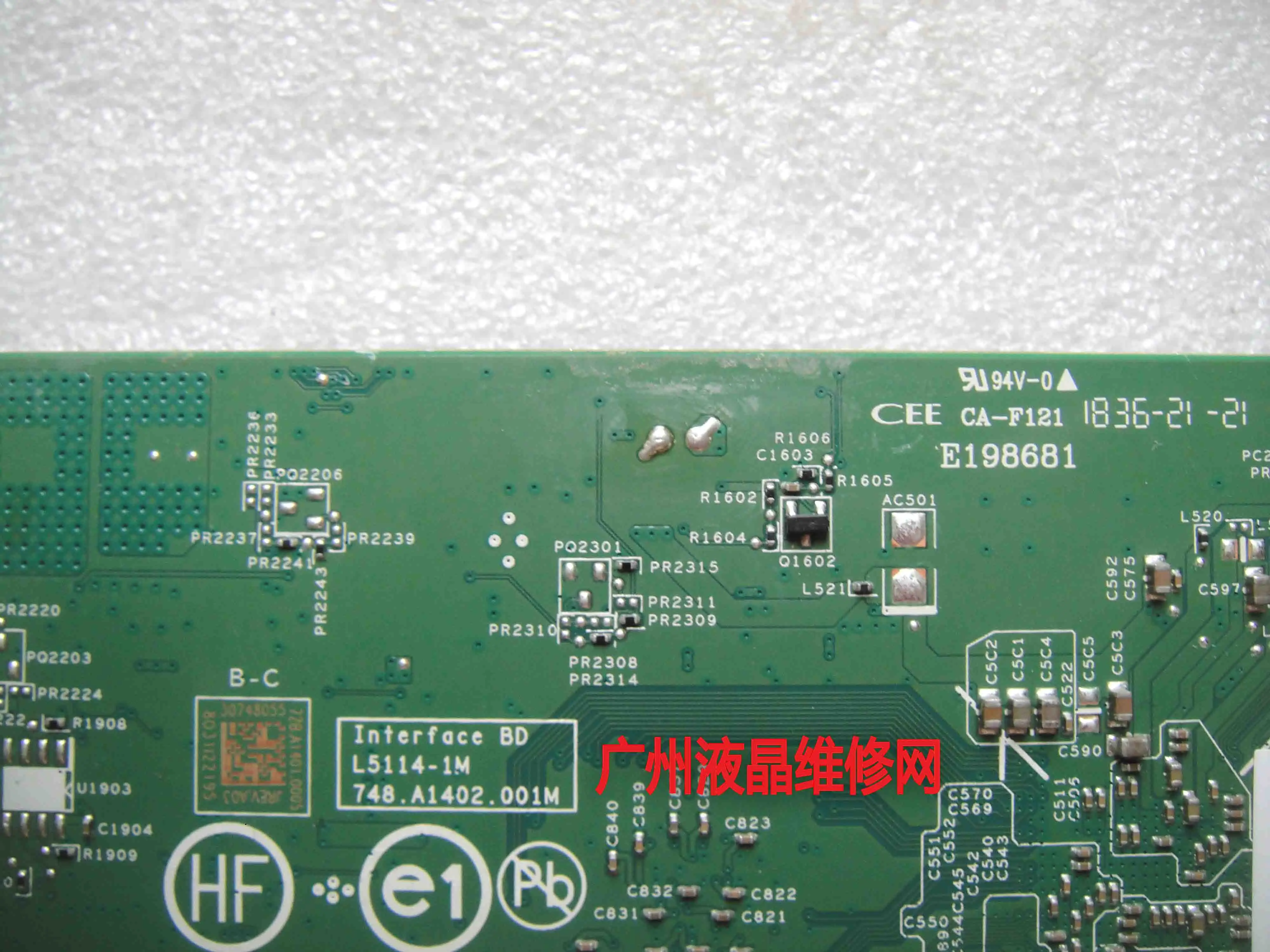 W238HFAP 드라이버 보드 L5114-1M, 748.A1402.001M 마더보드