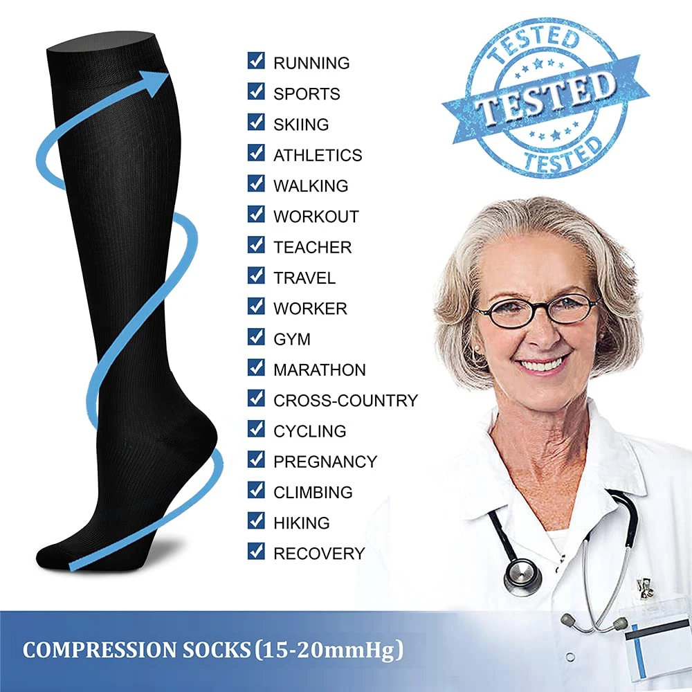 Soccer Shin Guards Calf Compression Sleeves Sports Leg Braces Socks 15-20 mmHg 1 Pair for Football Running Varicose Veins