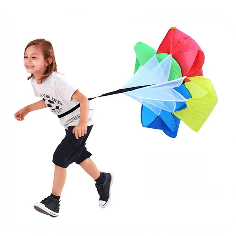 Rainbow Parachute Training Running Resistance Umbrella Outdoor Sports Games For Adults Children Kinder Spiele