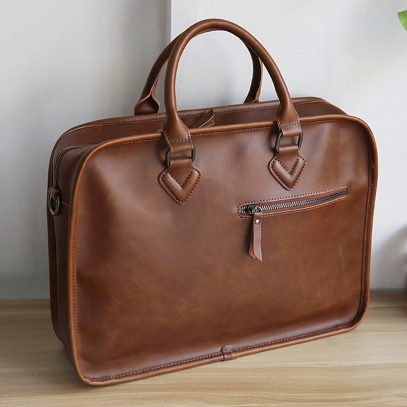 Fashion Trend Men HandBags Briefcase Business Bag Crossbody Bag Laptop Bag Large Capacity Satchel Single Shoulder Bag sac homme