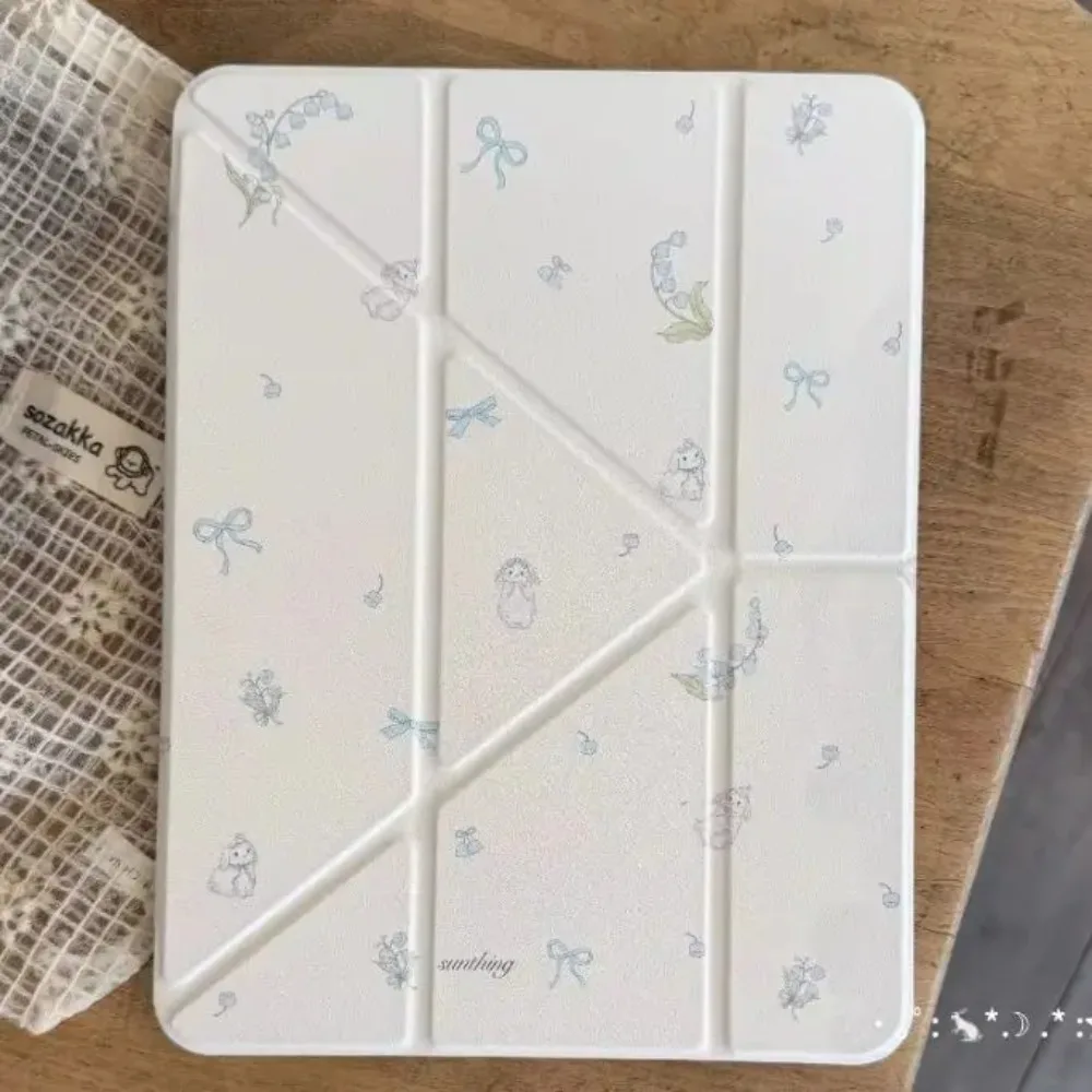 Rabbit Lily of the Valley Y2K 3+Y-Fold Tablet Case