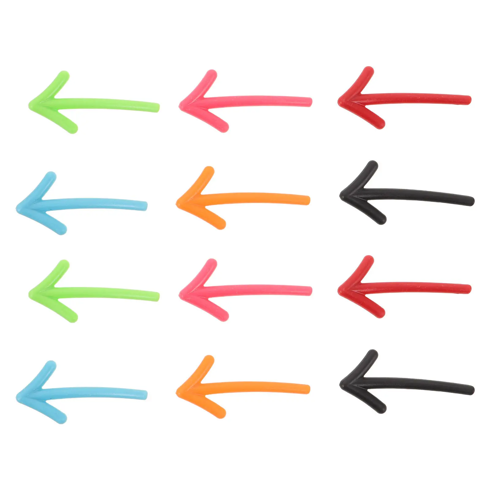 12Pcs 화살표 자석 다채로운 3D 디자인 자기 냉장고 메시지 스티커 홈 오피스 교실 게시판 주최자