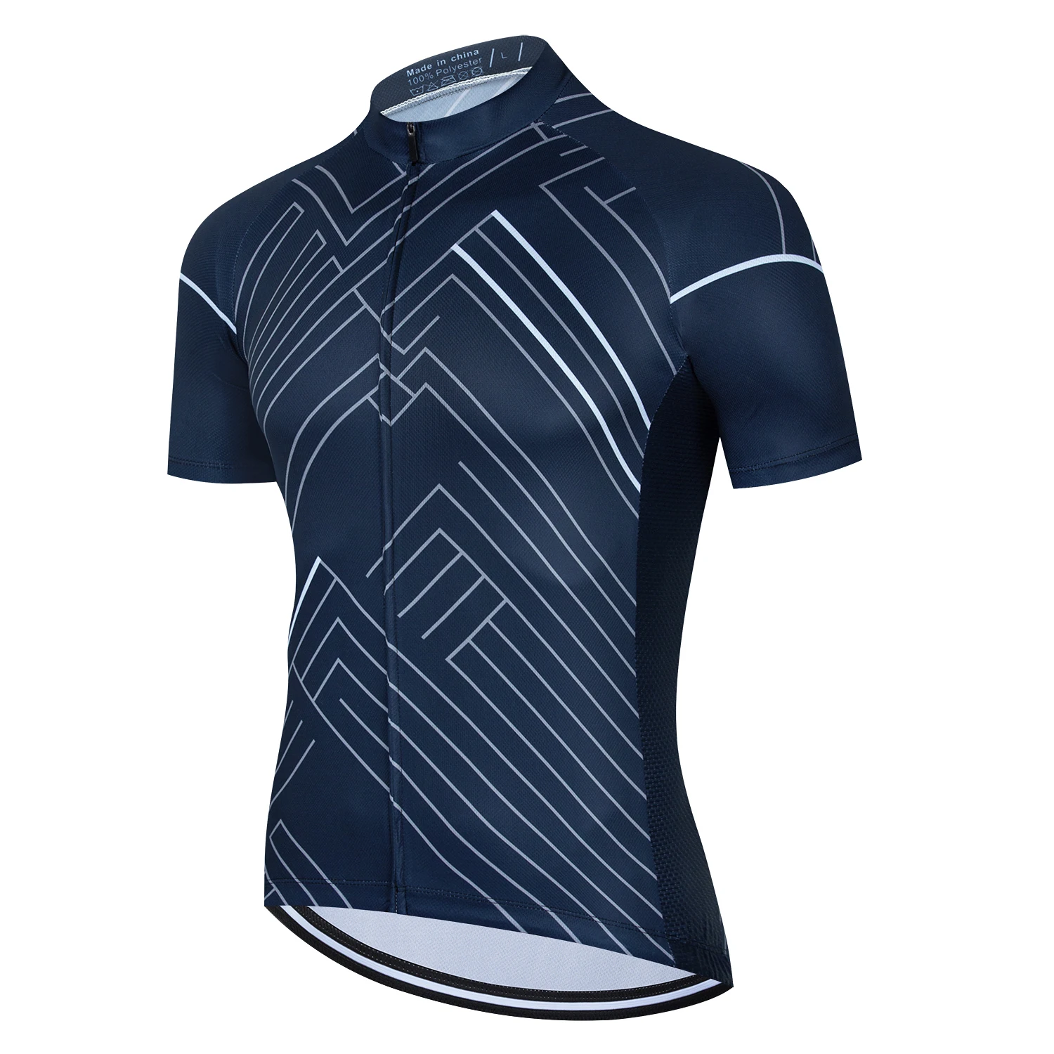 cycling jersey Mountain Bike Men's Cycling Jersey Blue Black Short Sleeve MTB Breathable racing Sports Top 라메다자전거의류 Джерси 5