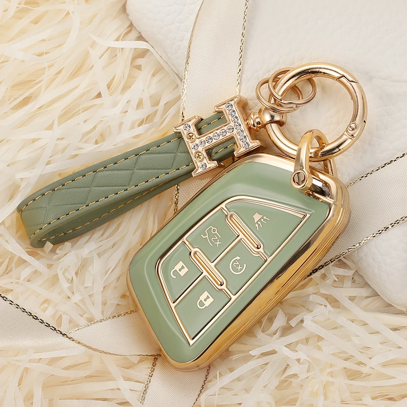 5 pulsanti TPU Car Key Case Cover Holder Shell Fob per Cadillac CT4 CT5 2021 2022 Gold Edge Smart portachiavi accessori Auto 11 5 pulsanti TPU Car Key Case Cover Holder Shell Fob per Cadillac CT4 CT5 2021 2022 Gold Edge Smart portachiavi accessori Auto - S91b346a854b64155969858dc99b47d96F