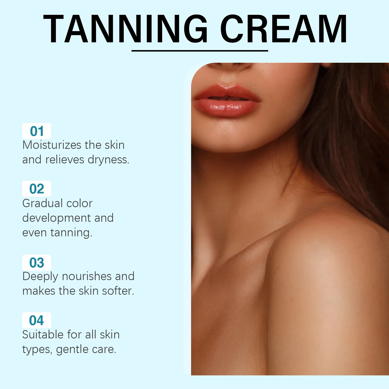 Self Tanning Cream Accelerating Darker Charming Bronze Brown Summer Seaside Sunbathing Sunless Radiant Tanning Hydrating Lotion