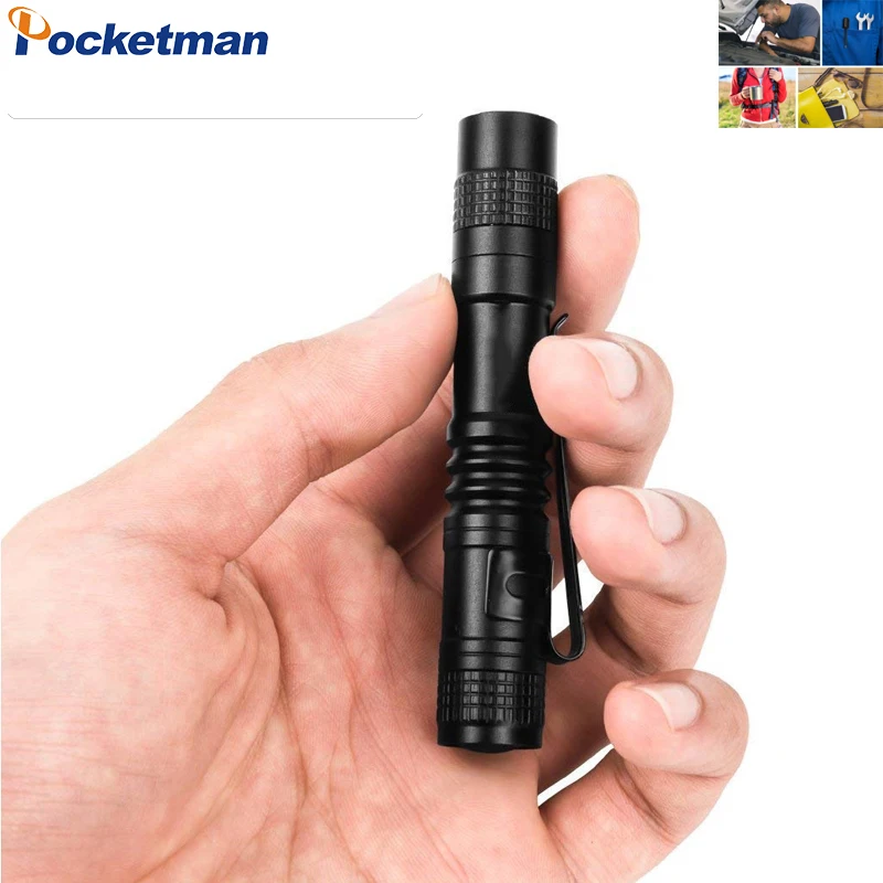 

Portable Pocket Super Small Mini LED Flashlight Set Handheld Pen Light Linterna Orch with High Lumens for Camping, Fishing