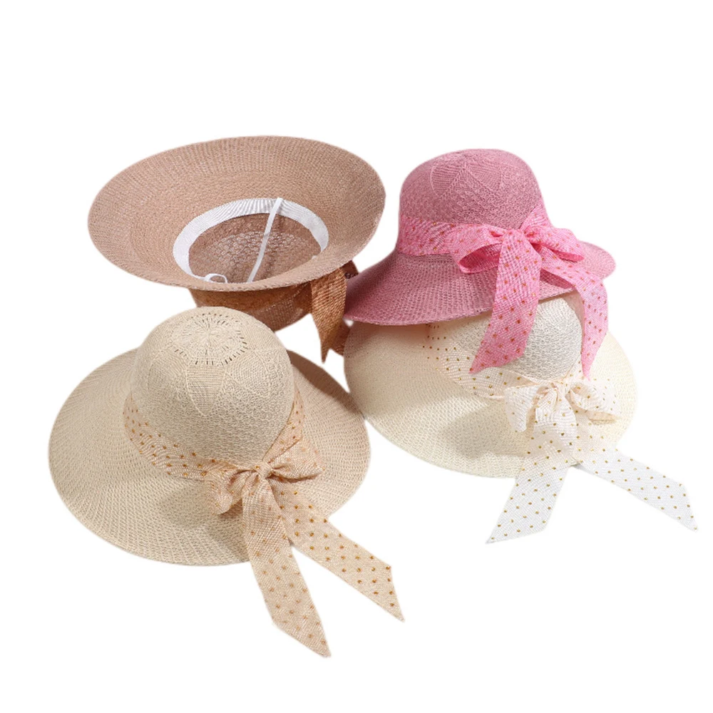 Fashion Foldable Wide Brim Sun Hat Girls Braided Straw Caps  display picture 1