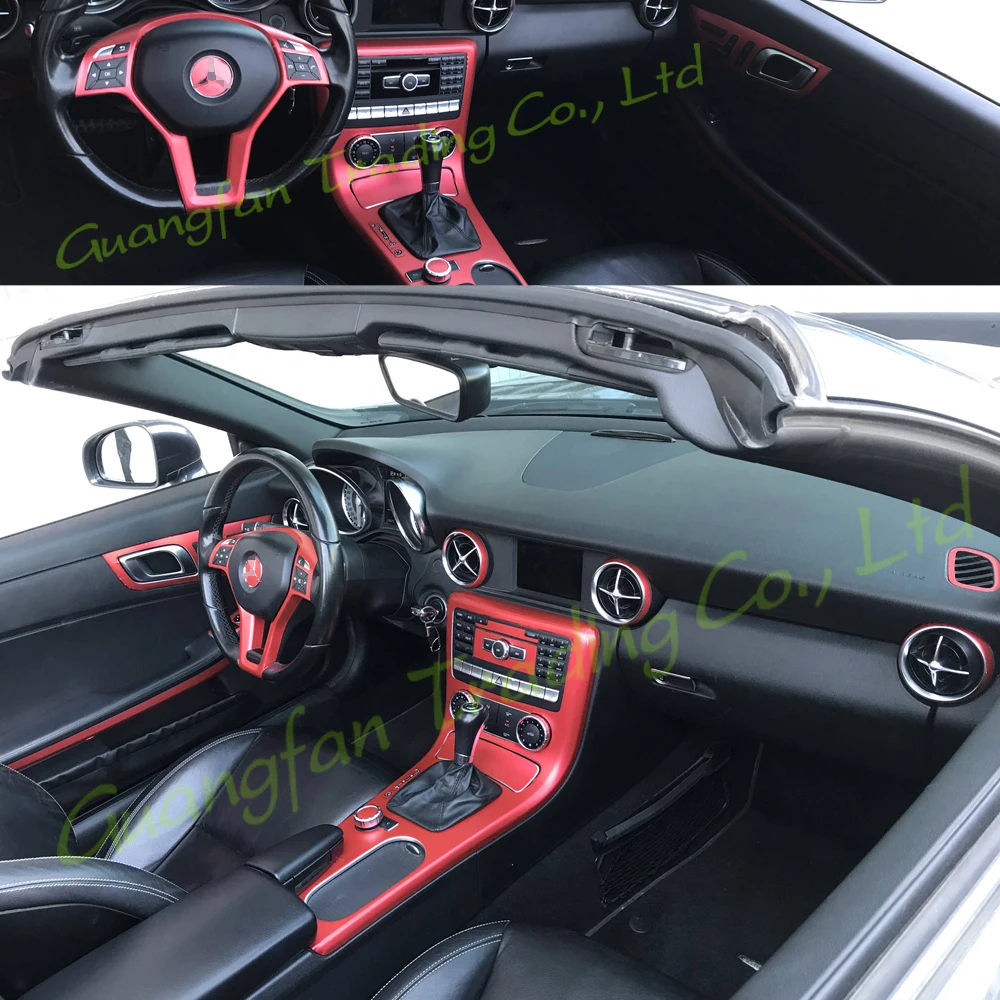 

For Mercedes SLK R172 2011-2016 Car-Styling 3D/5D Carbon Fiber Car Interior Center Console Color Change Molding Sticker Decals