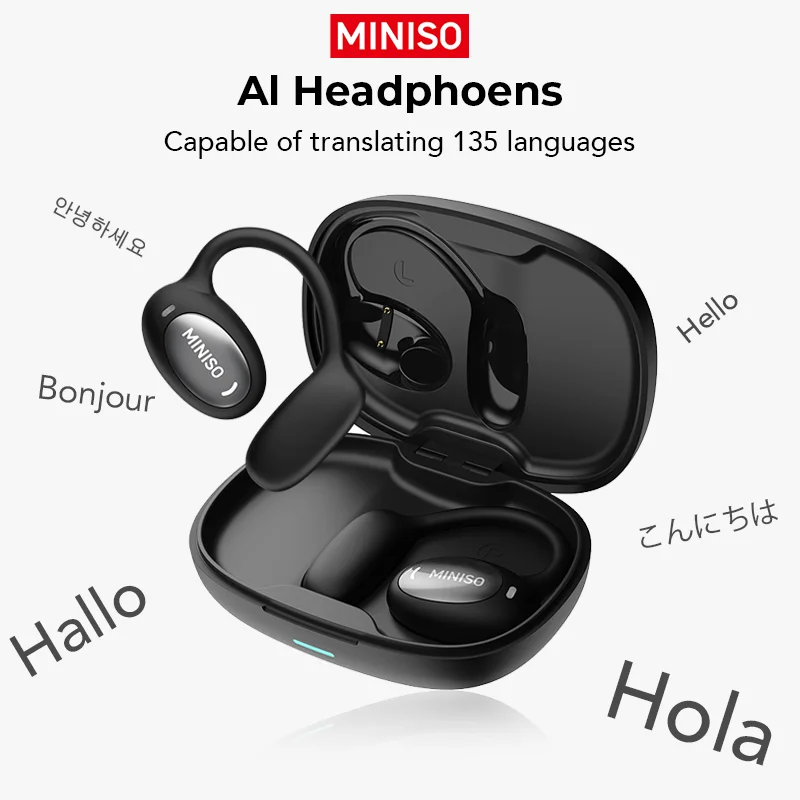 [HD Touchscreen]MINISO MS188 AI Translation Earbuds Bluetooth Earphones Wireless Headphones Надтривалий час автономної роботи