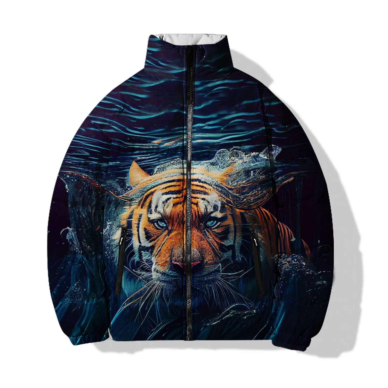 thumbnail image 1 of Abrigo de algodón con estampado de león de moda para hombre, ropa de hombre, chaquetas de invierno modernas y versátiles para hombre 2024, parkas cómodas y cálidas para hombre, 1 of 5