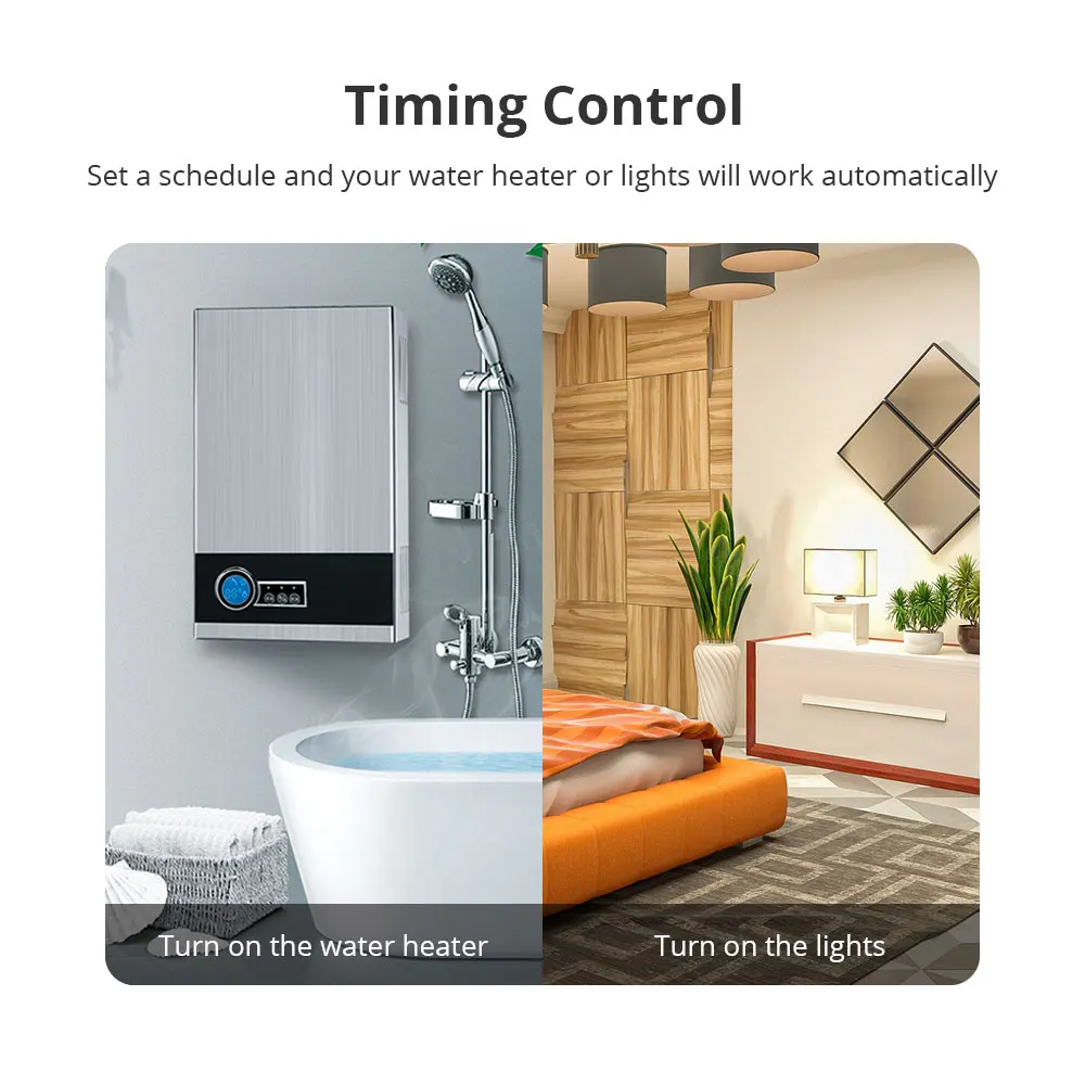 Zemismart Zigbee 온수기 스위치, 투야 EU 터치 보일러 스위치, 전기 조명 스위치, 고출력 알렉사 구글과 작동, 20A