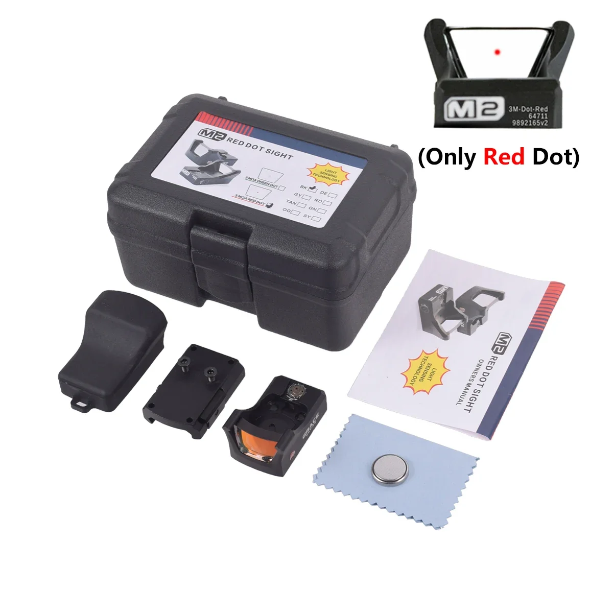 Aluminum Red Dot Sight Scope Tactical 20mm Rail Mount