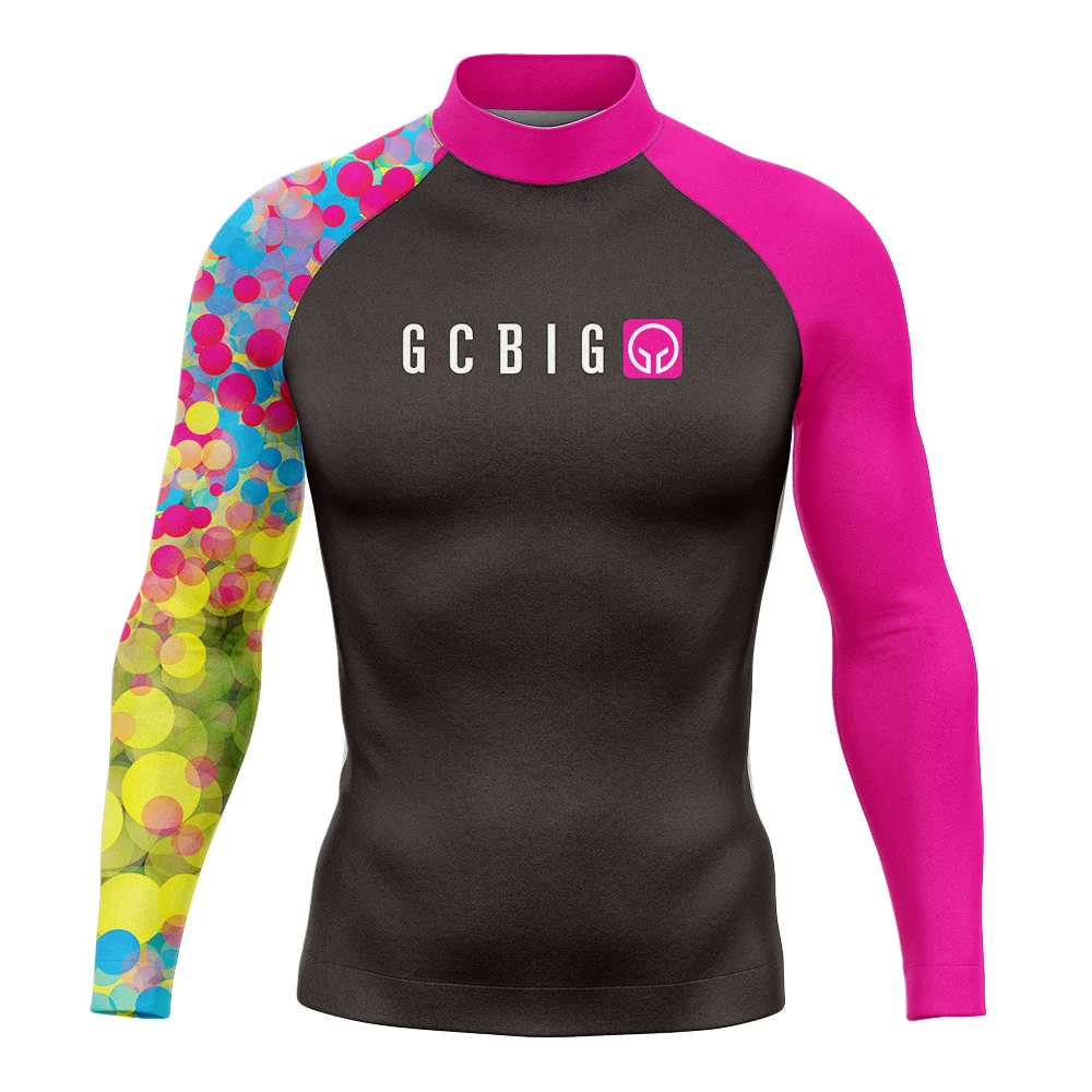 Summer Men Long Sleeve Surf Wear Clothing UV SunSwimming Tight T-Shirt Rashguard Gym Sets Rash Guards Skins Surfing Suit Diving
