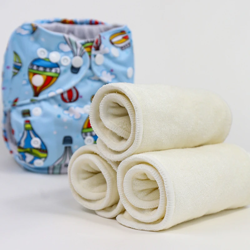 5pcs Ananbaby Reusable Pure Bamboo Material Cloth Diaper Inserts For Baby Best Organic Cloth Diaper Inserts