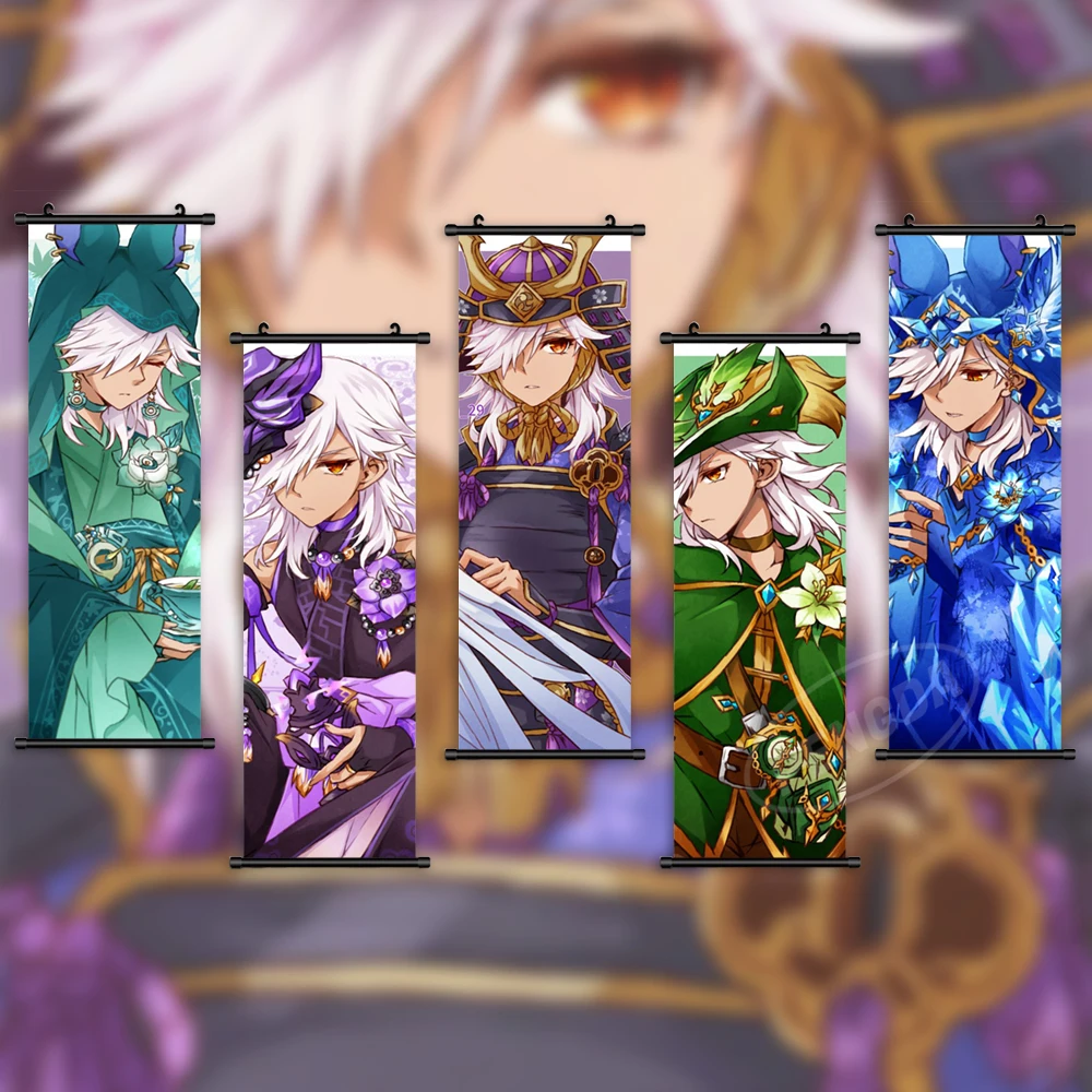 

Genshin Impact Scrolls Canvas Home Room Decor Kaedehara Kazuha Wall Artwork Painting Anime Hanging Print Modern Picture Poster