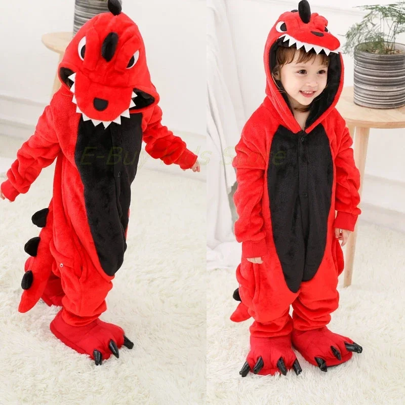 Boys Girls Unicorn Pajamas Kids Animal Pijama Children Flannel Kigurumi Onesies Baby Sstitch Blanket Sleepers Jumpsuit kids pajamas