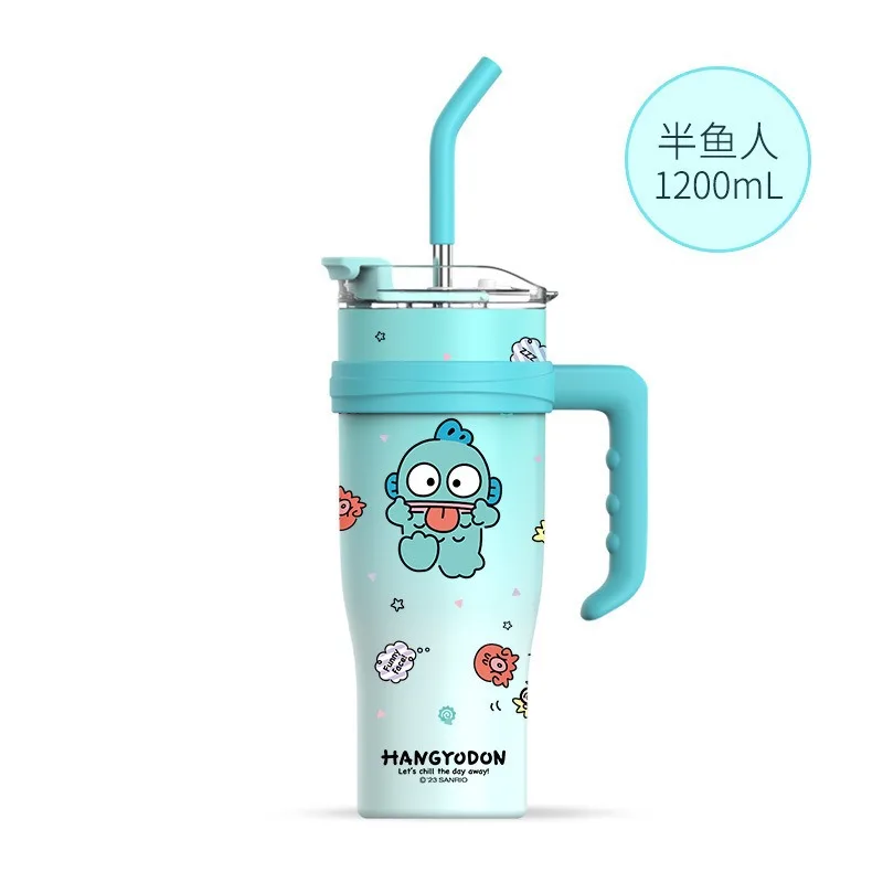 Mug Thermos Inox Hello Kitty Sanrio 360ml - Doré & Rose - Neuf Du Japon