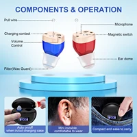 Portable Hearing Aid Invisible Mini Small Adjustable Sound Amplifiers In- Ear Hearing Aids Hearing Amplifier 2