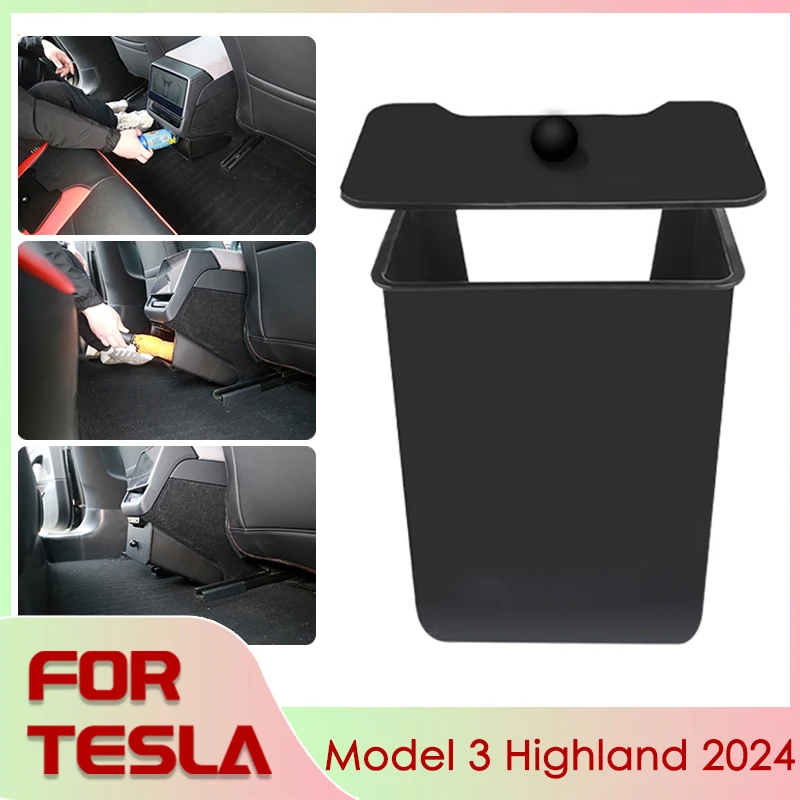 Car Trash Bin for Tesla Model 3 Highland Accessories Car Trash Can Garbage Bin Storage Box for Tesla Model 3 Highland