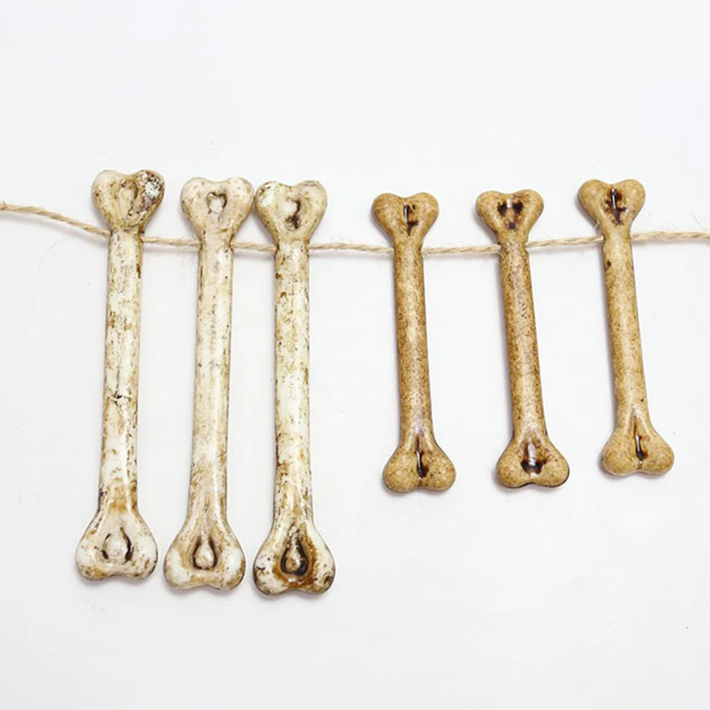 Flintstone Light Weight Decorations Mannequin Fake Bone Plastic Desktop Mini Halloween Costumes