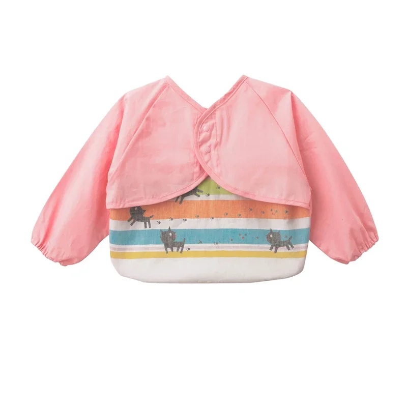 Baby Waterproof Bibs EVA Full Sleeve Children Apron Long Sleeve Feeding Smock Bibs Kids Eating Breastplate Kid Baby Cloth Stuff