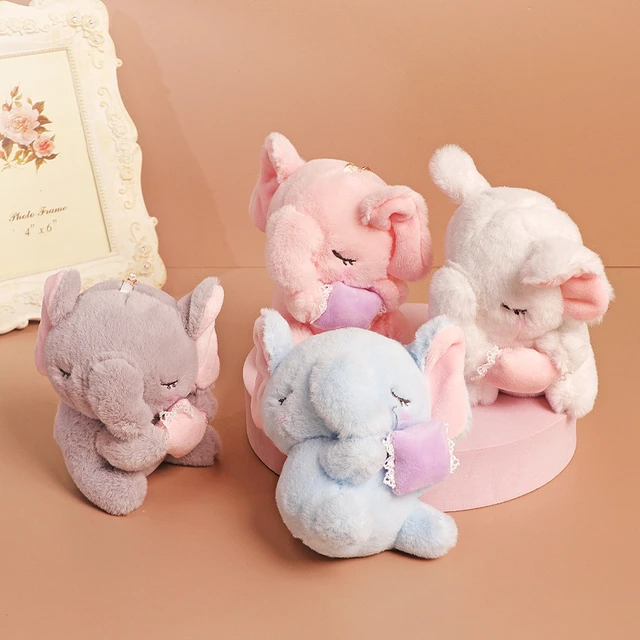 Cute Sleepy Elephant Cartoon Cotton Doll School Bag Pendant Plush  Girlfriend Keychain Car Decoration Accessories - AliExpress