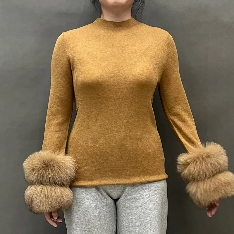 21年 FOXEY Knit Top Jewel Cuffs 41867 21年 FOXEY Knit Top Jewel