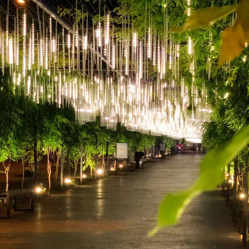 

32/24/16/8 Tubes Meteor Shower Lights Guirnalda Luces Exterior for Home Christmas Tree Wedding Garden Decor Navidad Waterproof