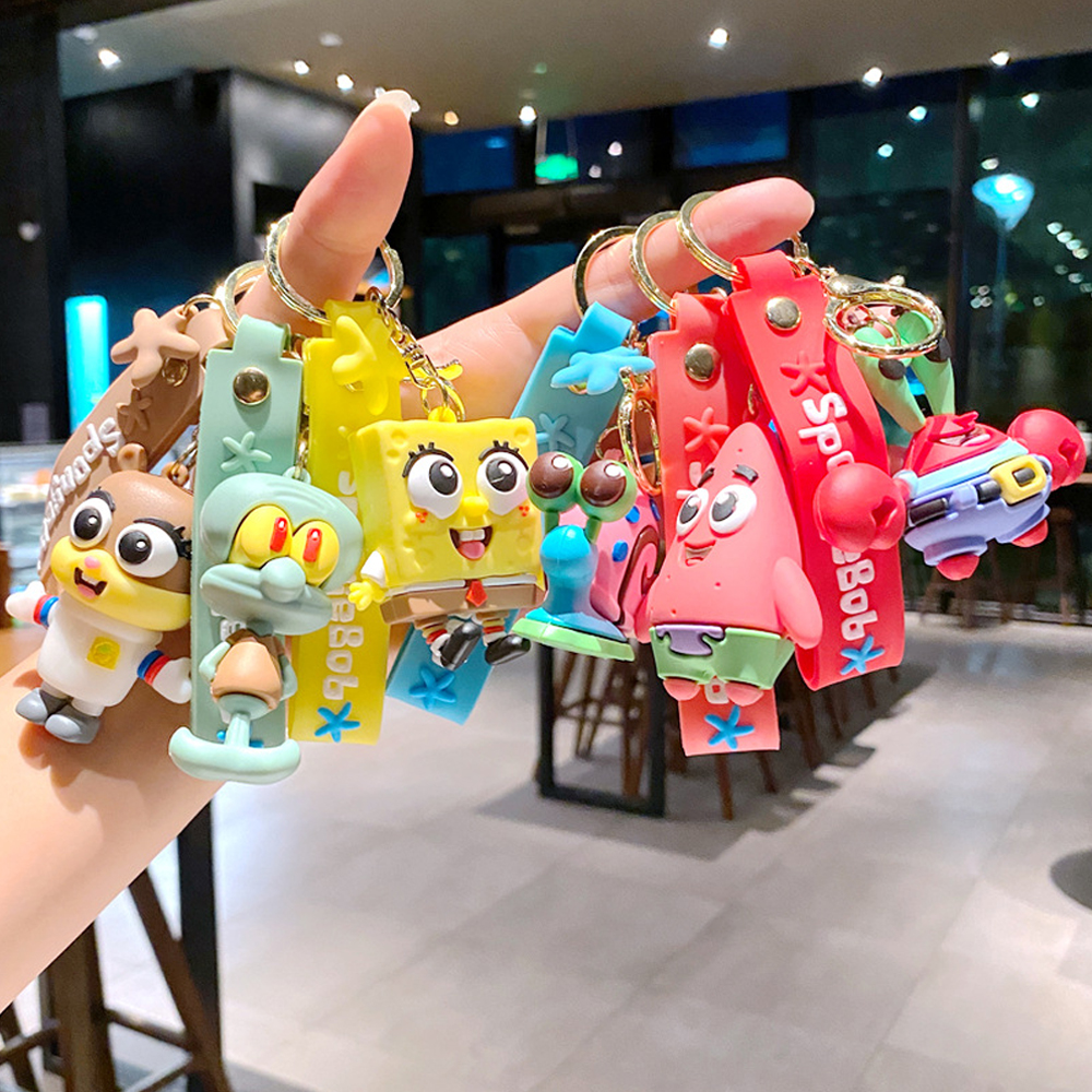 Wicked Spongebob Squarepants Big Star octopus Brother Doll Cute Bag Pendant Keychain Decoration Backpack Pendants Gifts For Kids
