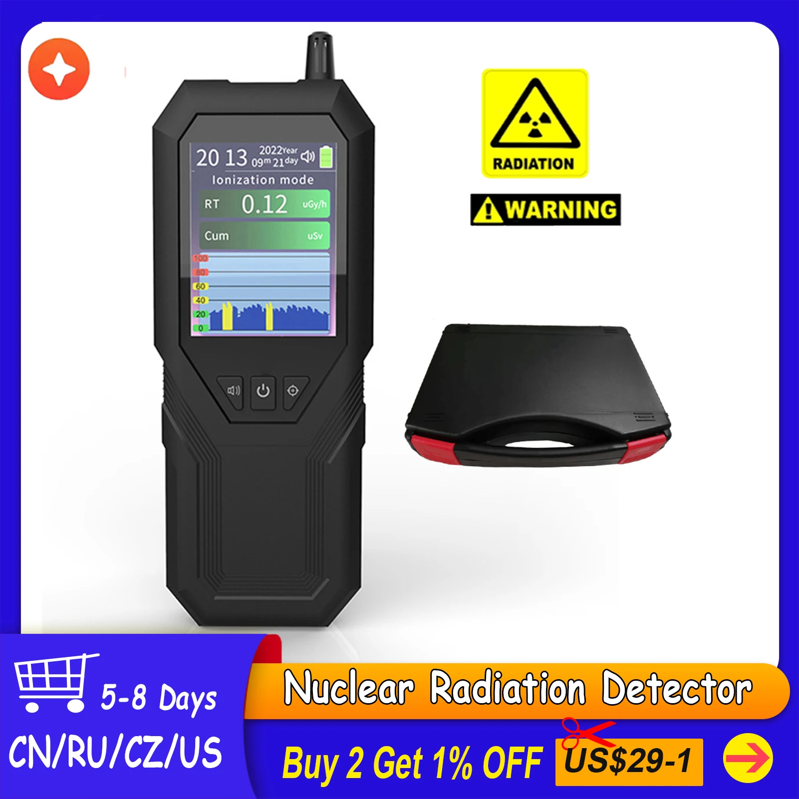 Nuclear-Radiation-Detector-Electromagnetic-Radiation-Detection-Device-X ...