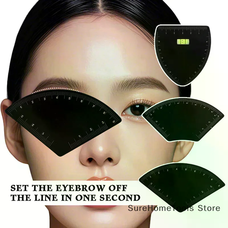 Aluminum Alloy Eyebrow Mapping Ruler Fast Drawing Microblading Shaping Tool Permanent Makeup Design Guide Ruler Tattoo Beginners