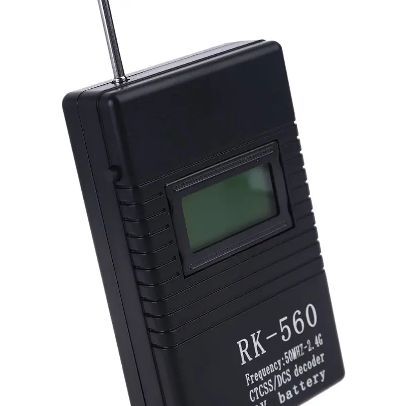 RK560 Portable 50MHz-2.4GHz Handheld Frequency Counter with Antenna for DCS CTCSS Walkie Talkie Radio Signal Frequency Test