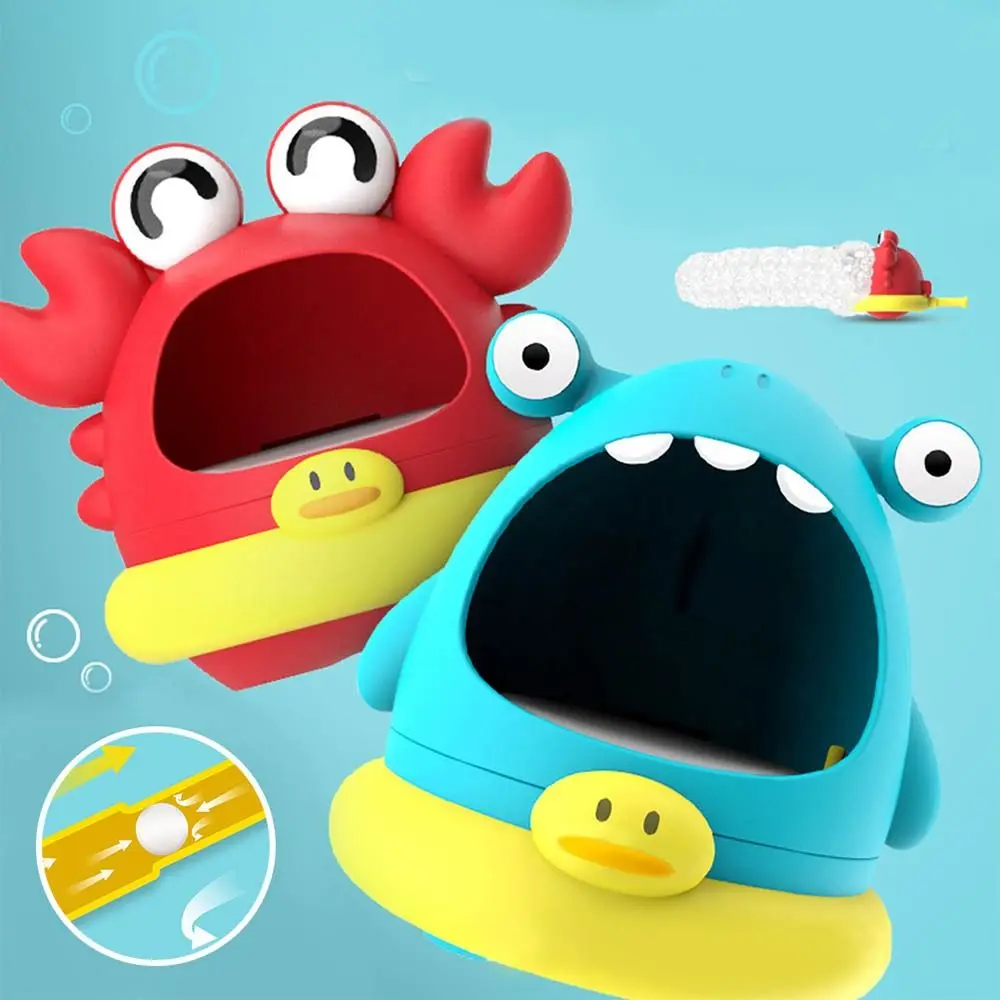 Interactive Bubble Blowing Machine Cartoon Crab Children Soap Machine Plastic Shark Soap Bubble Machine Intellectual Development 3
