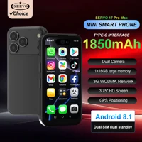 2025 New SERVO 17PRO MAX 3G Android Small Smartphone 16GB Dual SIM Face Unlock Play Store WhatsAPP Mini Smart Phones 3.75" inch
