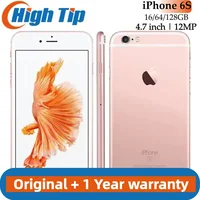 Unlocked Original  6S Apple Iphone 6S Smartphone 4.7 IOS 16/64/128GB ROM 2GB RAM 12.0MP Dual Core A9 4G LTE USED Mobile Phone