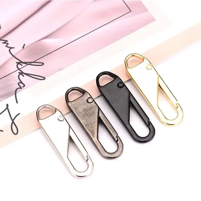 Zipper Pull Puller End Fit Rope Tag Fashion Metal Zippers Sewing Craft Kits Replacement Clip Broken Buckle Fixer Zip