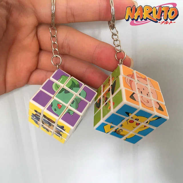 Pokemon Pikachu Rubik's Cube Mini Toy Keychain Portable Pendant Children's Gift Environmental Protection ABS Ornament Decoration 4