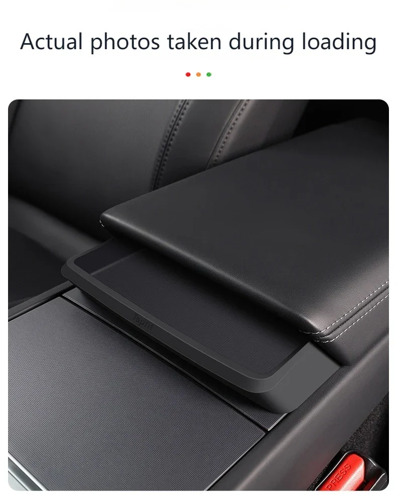 Für Tesla Model Y Juniper Mittelkonsole Armlehnen-Aufbewahrungsbox Model 3 Highland Brillenhalter Armlehnen-Ablage Silikon-Zubehör – Detail 10