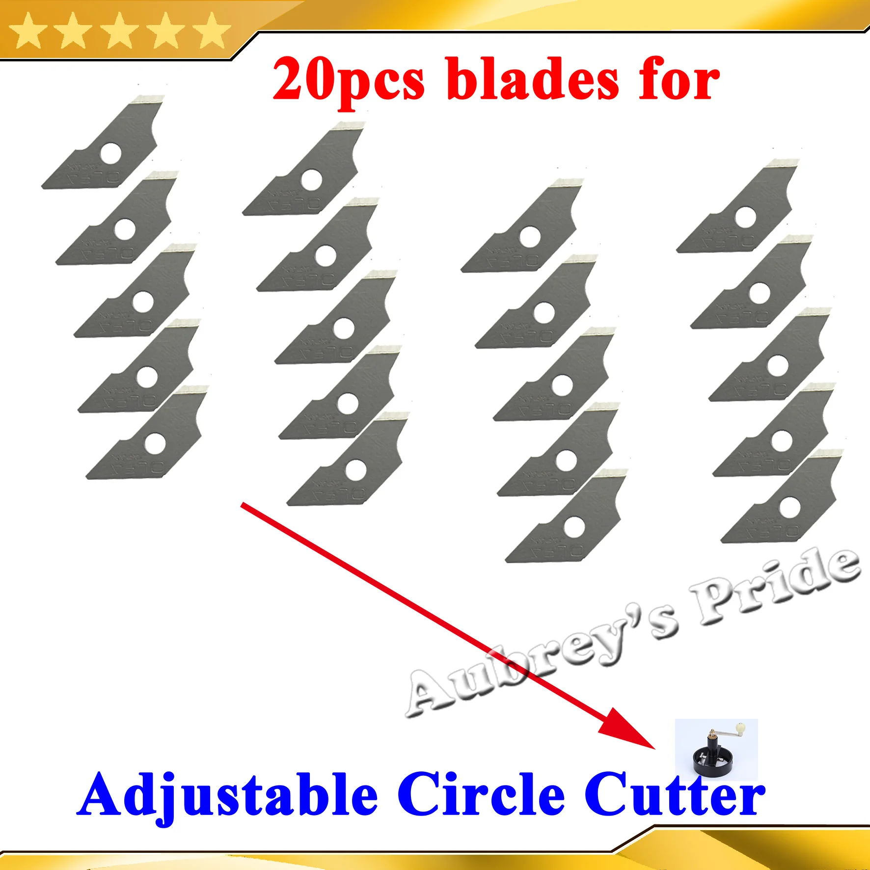 Blade 20pcs for Multi-7Sizes Adjustable Round Rotary Circle Graphic Paper Cutter Die Board Button Maker paper cutter circular cutter