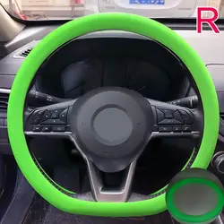 Vibrant Silicone Steering Wheel Cover - Sweat - Absorbent & Non - Slip (Luminous green)