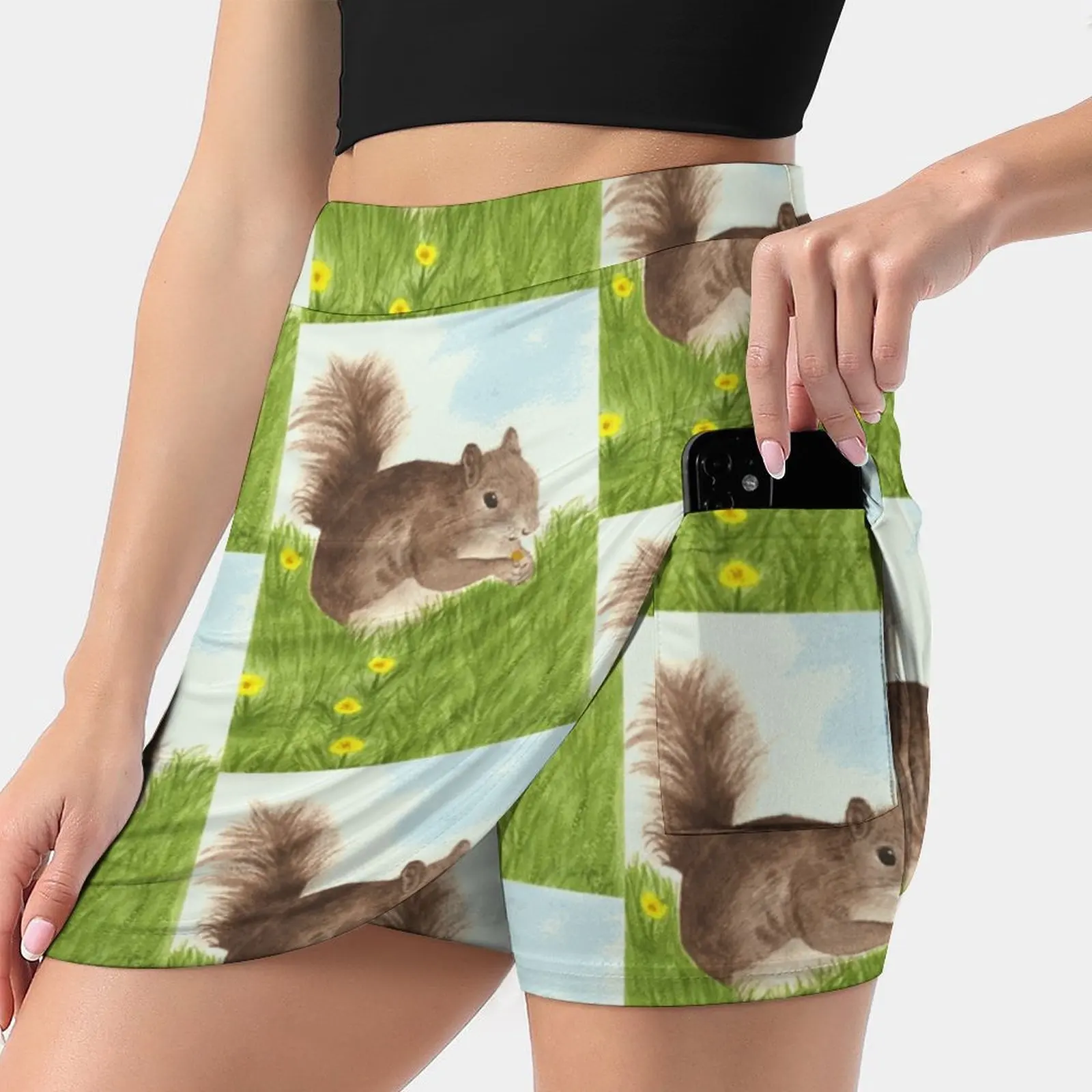 Gonna Da Donna Scoiattolo Gonne Estetiche Gonne Corte Di Nuova Moda Martina Fagan Scoiattolo Acquerello Schizzo Fiori Acquerello