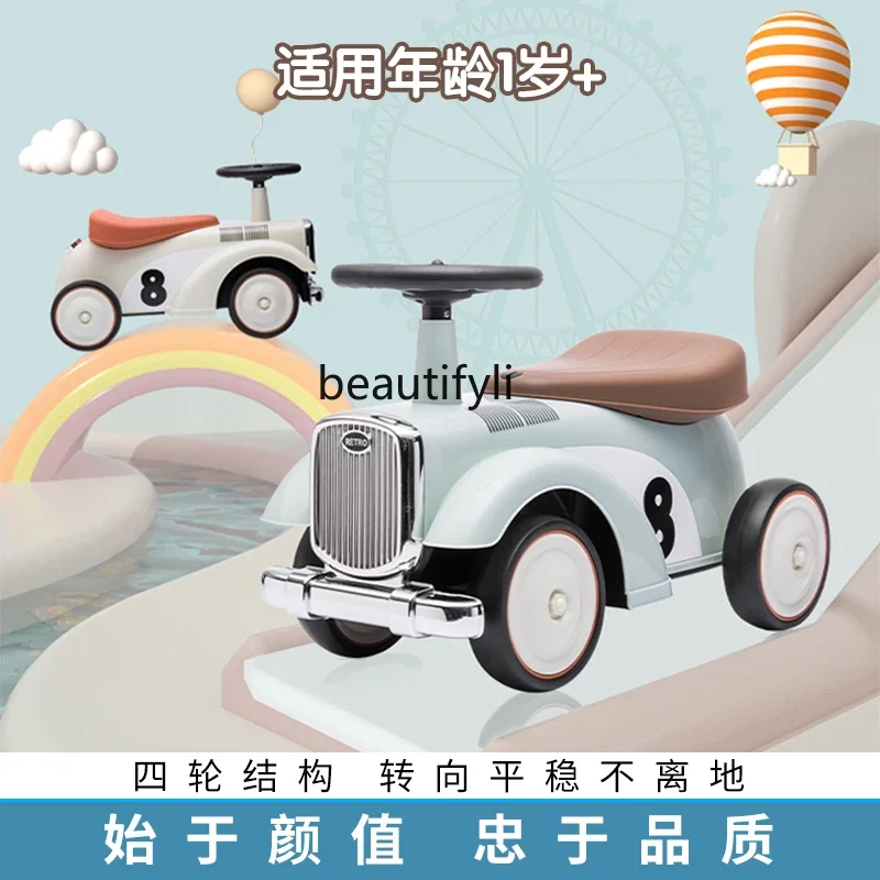 Children, yo-yo car, walker 1-3 years old, twisting toy car, baby's birthday gift