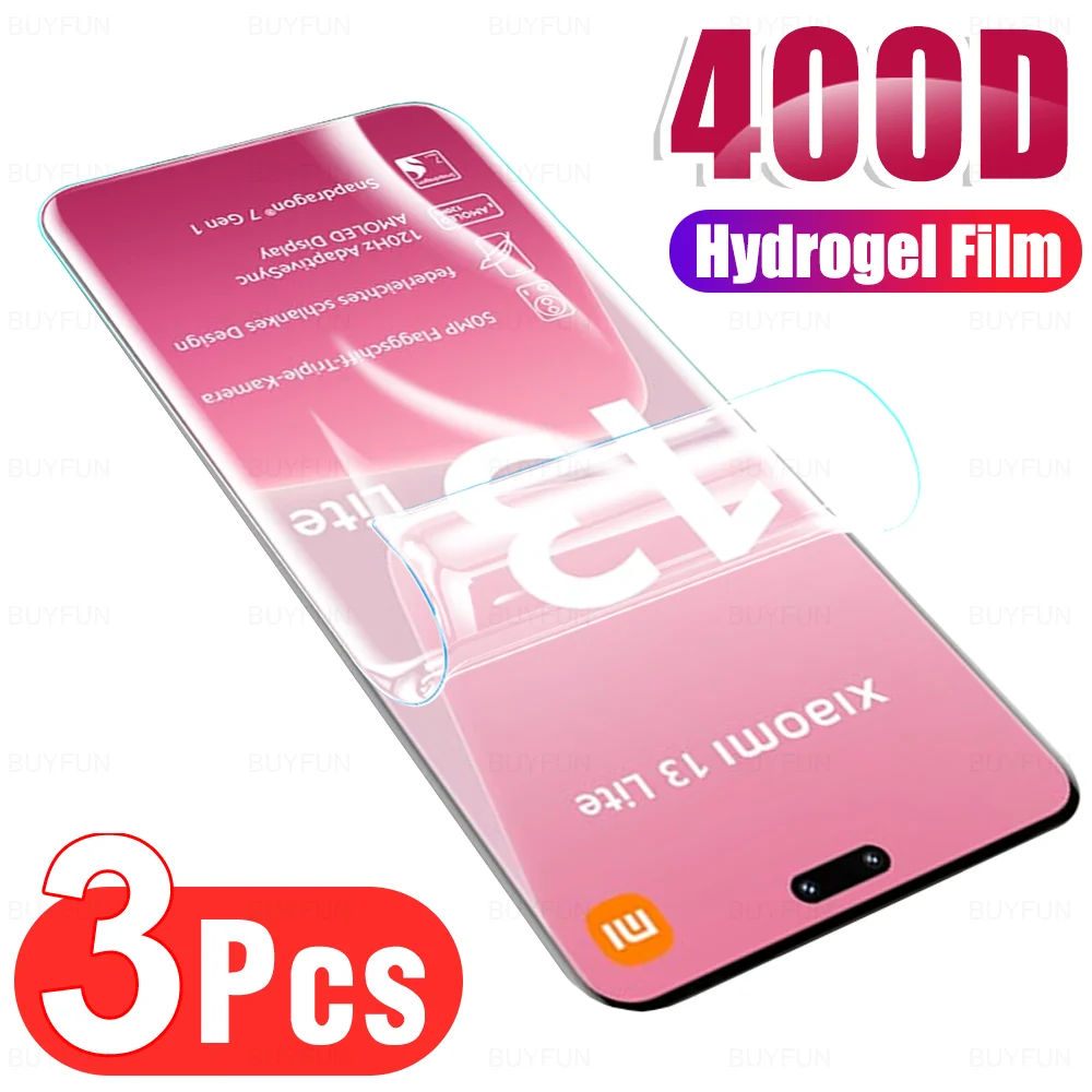 

Гидрогелевая пленка для Xiao mi 13 Lite 5G, 3 шт., защита экрана, не стекло, Xaomi Xiomi Mi 13 Lite Mi13Lite Xiaomi13Lite 2210129SG 6,55''