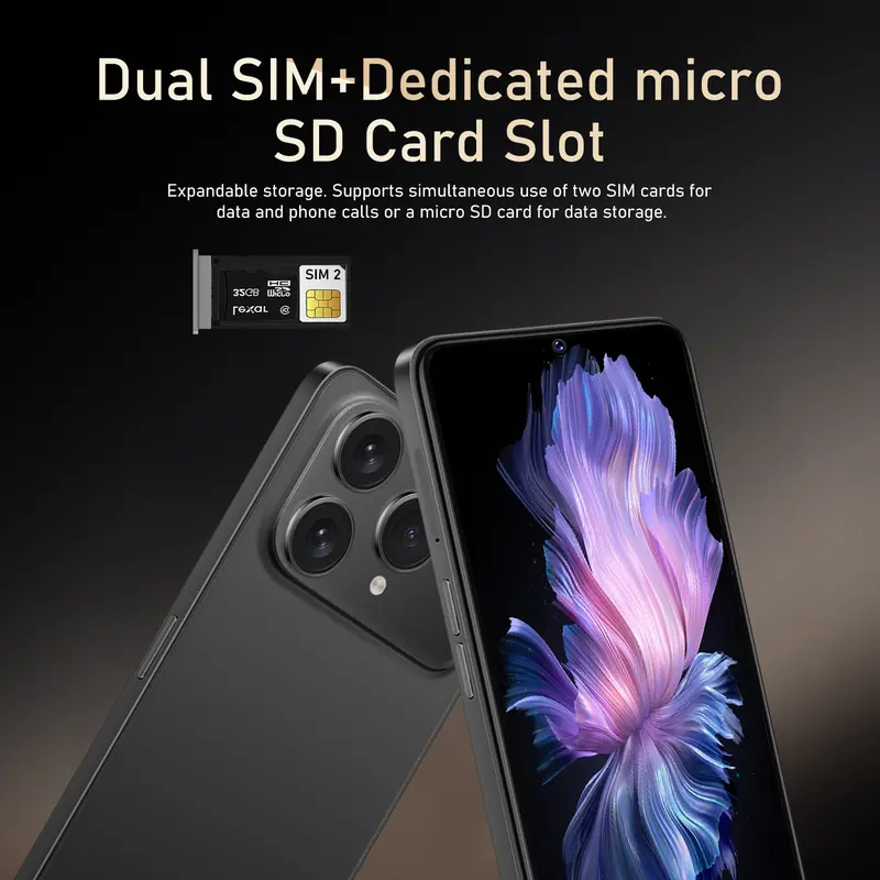 FUFFI M17 Pro Unlocked 4G Smartphone | 6.53" HD, 8+256GB, 4000mAh battery, 48MP Camera, Fast Charging, Face Recognition, Android | Daily Office & Gift - Image 7