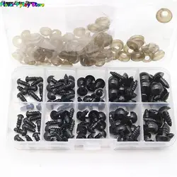 100pcs Eyeball Doll Accessories Black Plastic Plush Safety Eyes Amigurumi For Toys 6-12mm DIY Funny Toy Eyes Animal Black